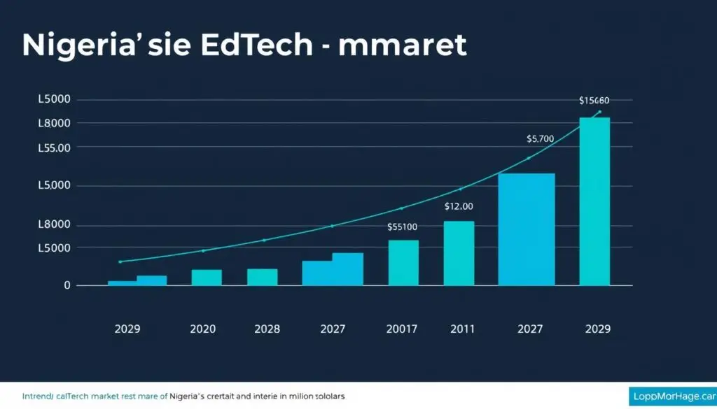 Graph showing growth of AI-Powered EdTech Learning Platform market in Nigeria Graph showing growth of AI-Powered EdTech Learning Platform market in Nigeria