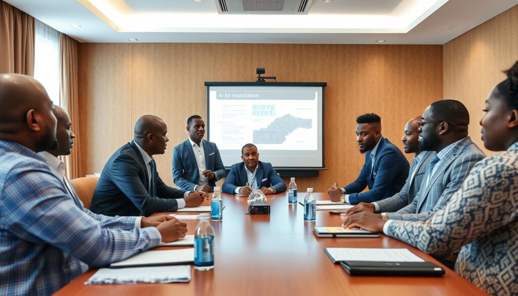 Nigerian hospitality professionals in a workshop discussing AI implementation challenges