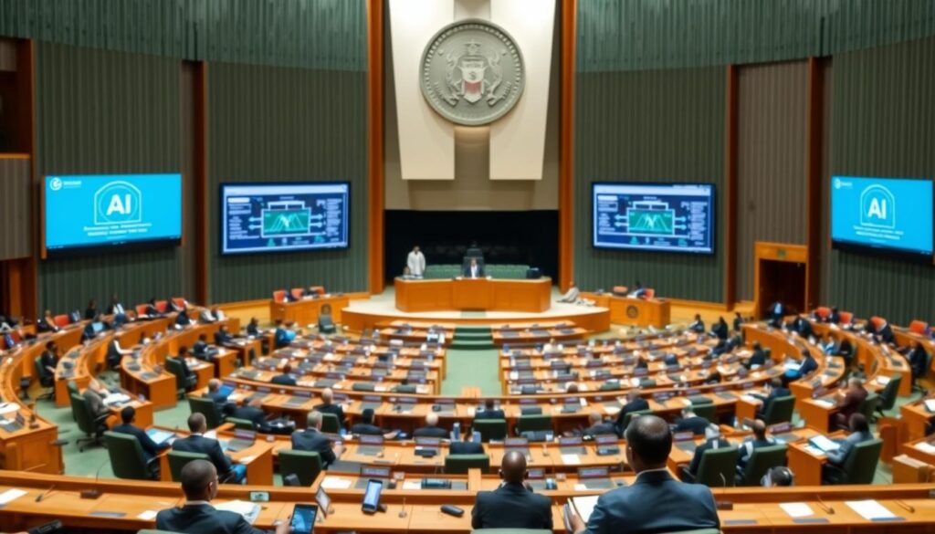 Nigerian legislative chamber discussing the AI Bill