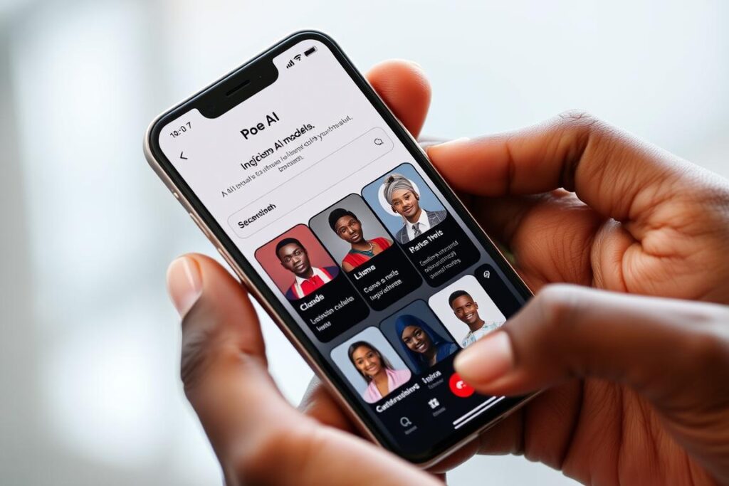 Poe AI interface showing multiple AI models available to Nigerian users
