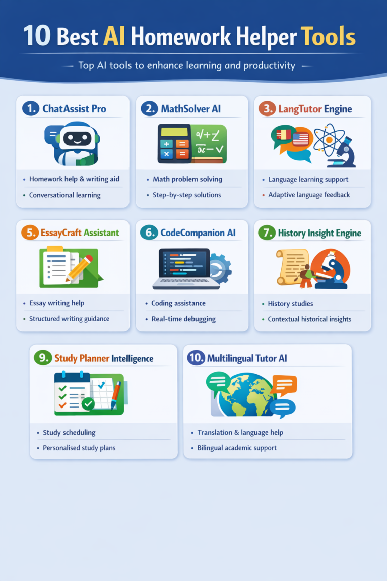 10 Best AI Homework Helper Tools: An In Depth Guide for Educators and Learners 10 Best AI Homework Helper Tools An In Depth Guide for Educators and Learners