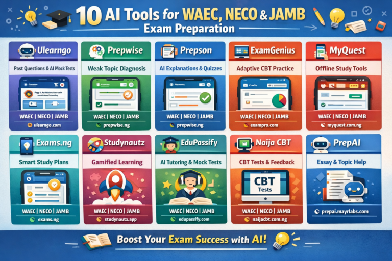 10 Top AI-powered Tools For WAEC, NECO And JAMB Preparations. 10 Top AI-powered Tools For WAEC NECO And JAMB Preparations.