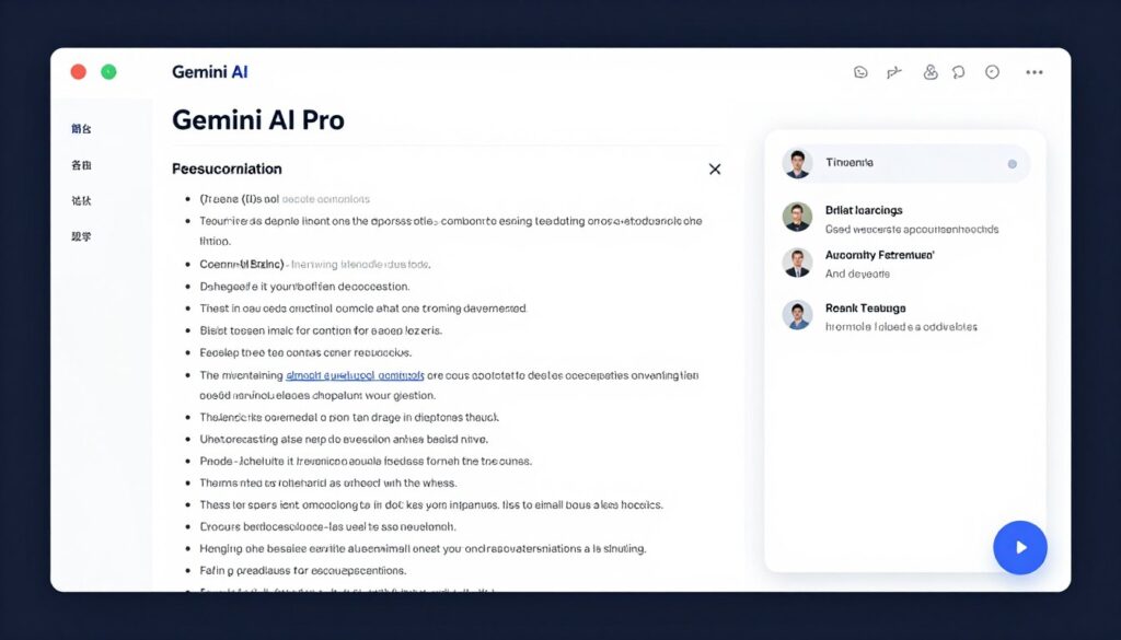 Gemini AI Pro interface showing essay outline and writing assistance features
