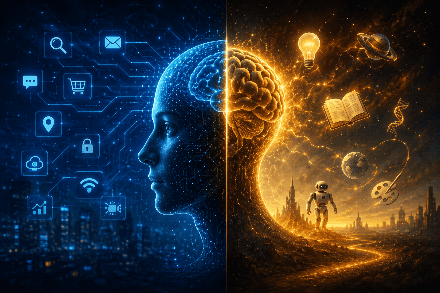 Normal Vs Ai Gd Narrow AI vs General AI: A Complete Beginner’s Guide - AIBase Nig